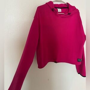 Pink Victoria Secret Cropped Sweatshirt